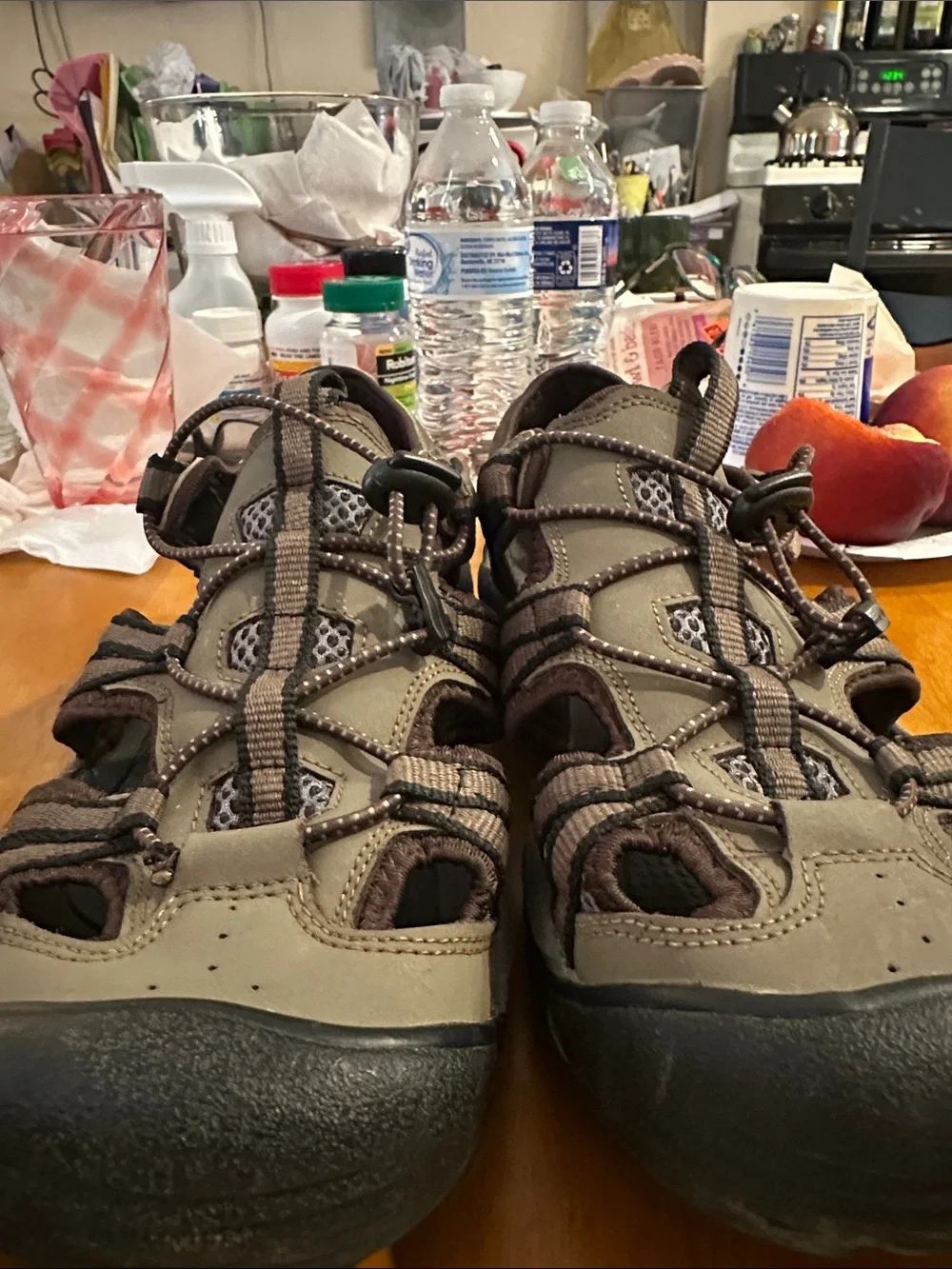Bass Pro Shops Kids Olive and Brown Outdoor Sandals